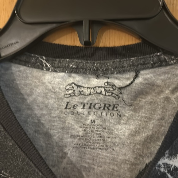 Le Tigre Collection Tiger Long Sleeve Tee T-Shirt Black Size Medium - Picture 4 of 10
